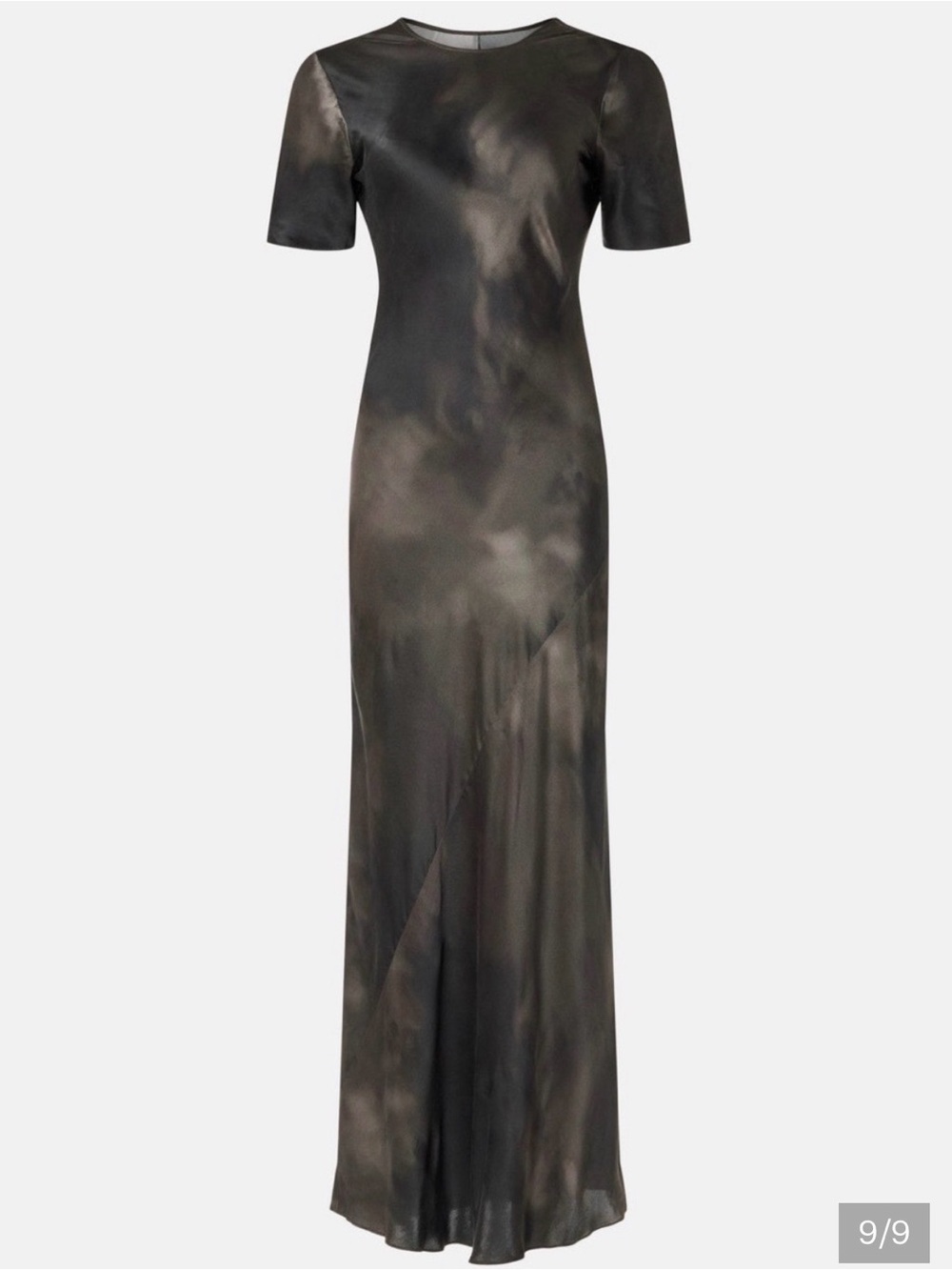 Silk Laundry Short Sleeve Bias Dress